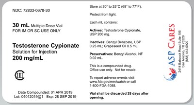 Outer Container Label (72833 678 30   Outer Label)